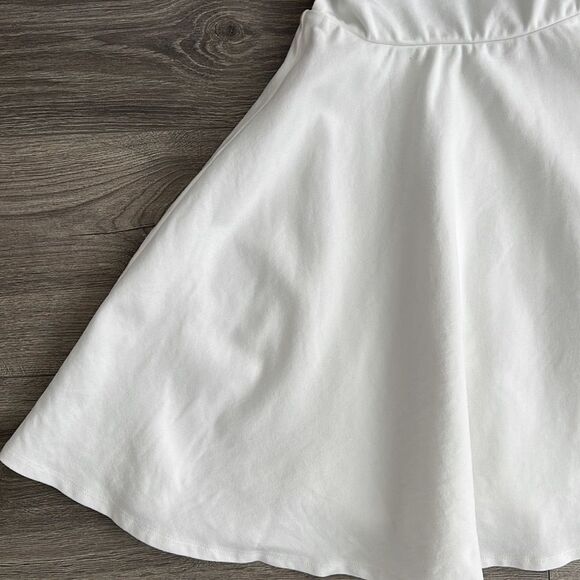 Lulus Going Steady Backless Skater Mini Dress XS White Fit & Flare Bridal Party - Picture 8 of 11